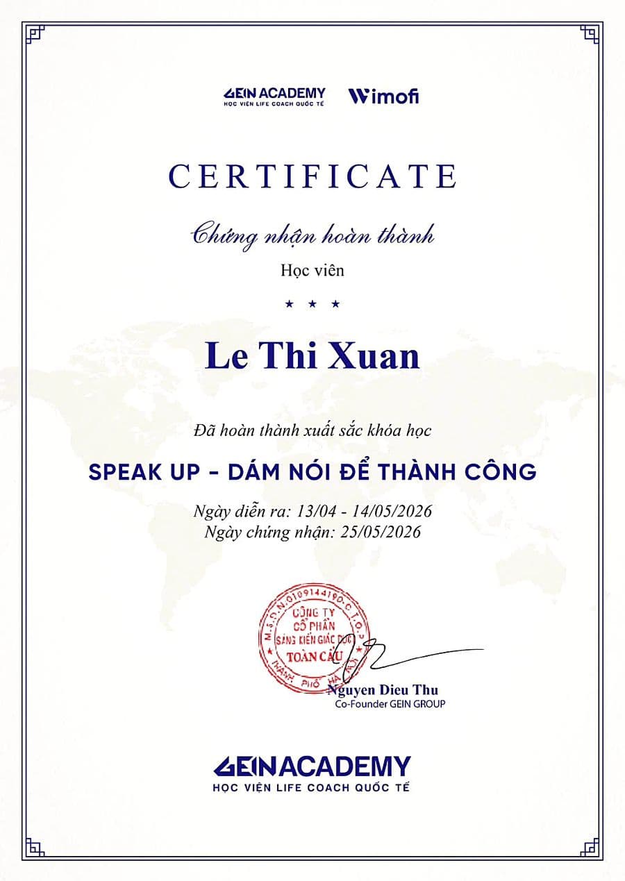 Chứng nhận và đào tạo của Lê Xuân — ảnh 2